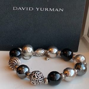 David Yurman Bracelet- Large Hematite Beads!